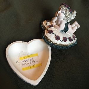Jewelry - Small Handmade Cherub heart jewelry box Jewelry - Small Handmade Cherub heart jewelry box